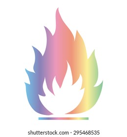  Fire flames icon, vector illustration