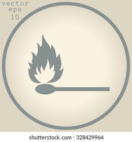 Fire flames icon, vector illustration 