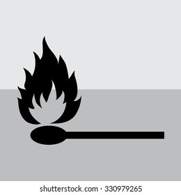 Fire flames icon, vector illustration 