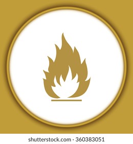 Fire flames icon, vector illustration