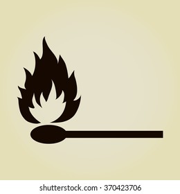 Fire flames icon, vector illustration 