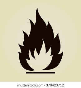 Fire flames icon, vector illustration