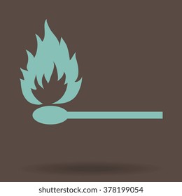 Fire flames icon, vector illustration 
