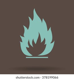 Fire flames icon, vector illustration
