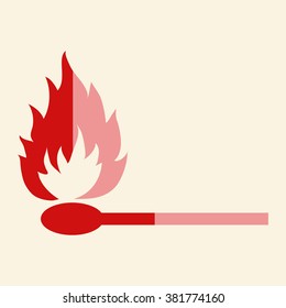Fire flames icon, vector illustration 