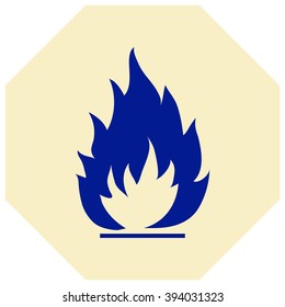 Fire flames icon, vector illustration