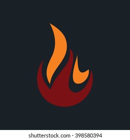 Fire flames icon, vector illustration