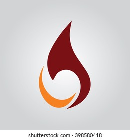 Fire flames icon, vector illustration