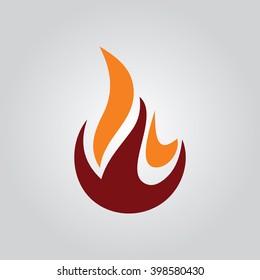 Fire flames icon, vector illustration