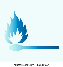 Fire flames icon, vector illustration 