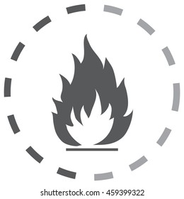 Fire flames icon, vector illustration