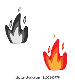 fire flames isolated. fire icon