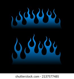 Fire flames isolated on white background. Tribal tattoo design.