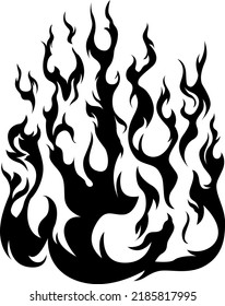 Fire Flames Isolated On White Background Stock Vector (Royalty Free ...