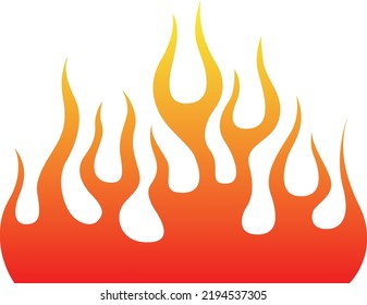 Fire Flames Isolated On White Background Stock Vector (Royalty Free ...