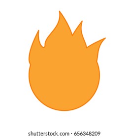 Fire flames isolated on white background