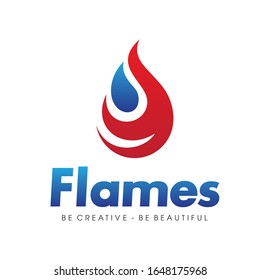 Fire flames, fire Logo design inspiration vector