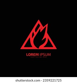 Símbolo de diseño del logotipo de llamas de fuego símbolo de fuego del vector