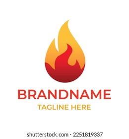 Fire flames modern logo icon