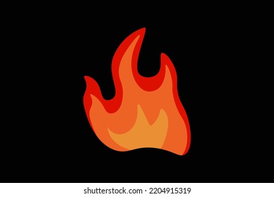 Feuer und Flammen auf schwarzem Hintergrund.