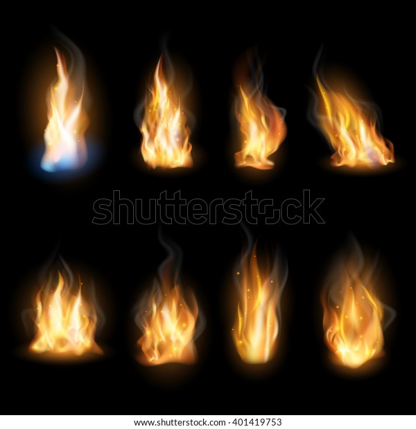 暗い背景に炎 のベクター画像素材 ロイヤリティフリー