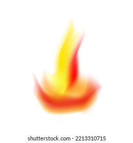 Feuer Flammen auf weißem Hintergrund.
