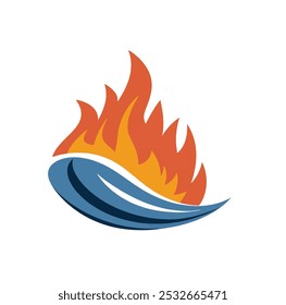 fire flames on white background