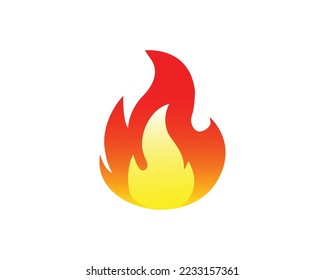 fire flames on white, fire icon
