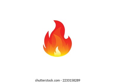 fire flames on white, fire icon, fire vector