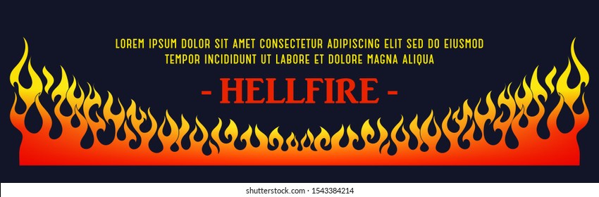 Fire flames, red and yellow gradient colored, isolated vector element