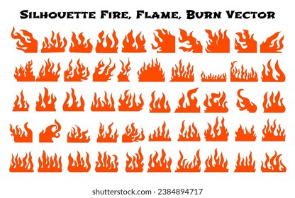 Fire flames set. flame illustration. fire illustration. illustration of a burning fire. flame. burning.