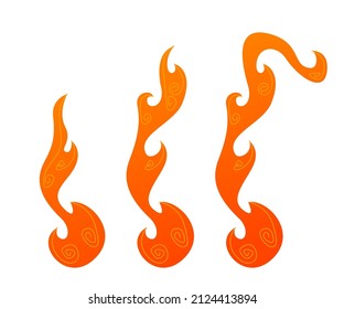 fire flames set, illustration of fire flame, set Illustration of fire, burning 