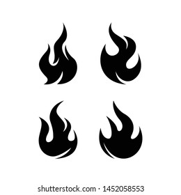 Fire flames, set Logo design inspiration vector icon