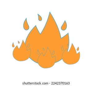  fire flames set, fire vector