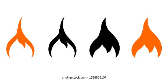 Fire flames, set vector icons
On a white background can be separated
