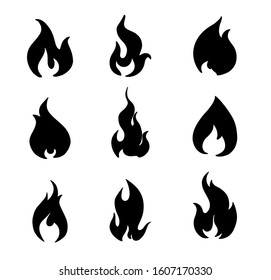 Fire Flames Set Vector Icons Stock Vector (Royalty Free) 713035447 ...