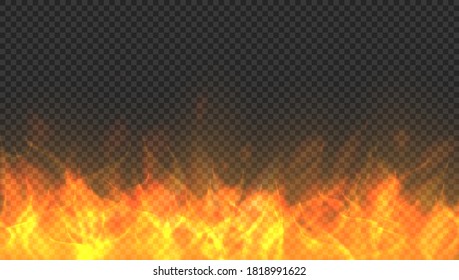 El Fuego Se Incendia Y Se Provoca En Un Fondo Transparente. Vector EPS10