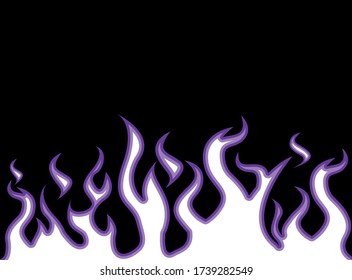 Fire flames style carton violet