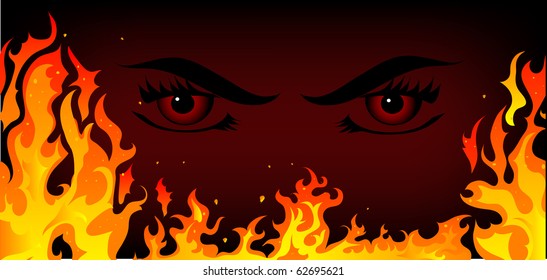 Fire and flames vector background