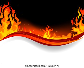 Fire and flames vector background