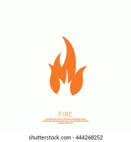 Fire flames vector icon. 