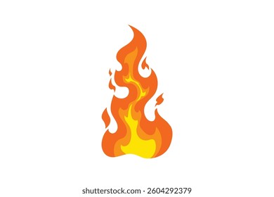 Fire Flames Vector Illustration Isolated