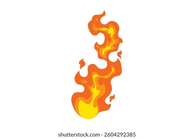 Fire Flames Vector Illustration Isolated