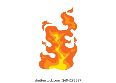Fire Flames Vector Illustration Isolated