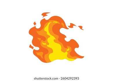 Fire Flames Vector Illustration Isolated