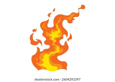 Fire Flames Vector Illustration Isolated