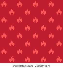 Fire And Flames Vector Seamless Pattern