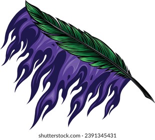 Feuerflammenfeder, Vektorgrafik