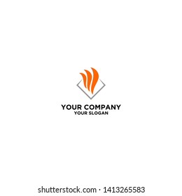 Fire Flare Logo Icon Design Stock