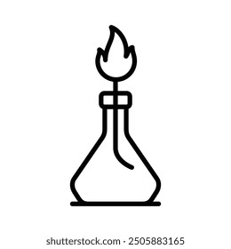 Fire flask icon line vector design in trendy style
